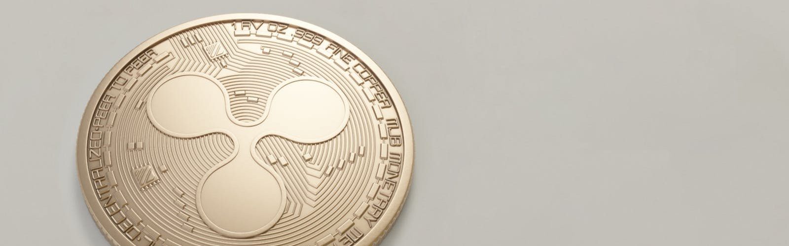 High-quality image of a Ripple (XRP) coin on a neutral backdrop, perfect for finance and cryptocurrency themes.